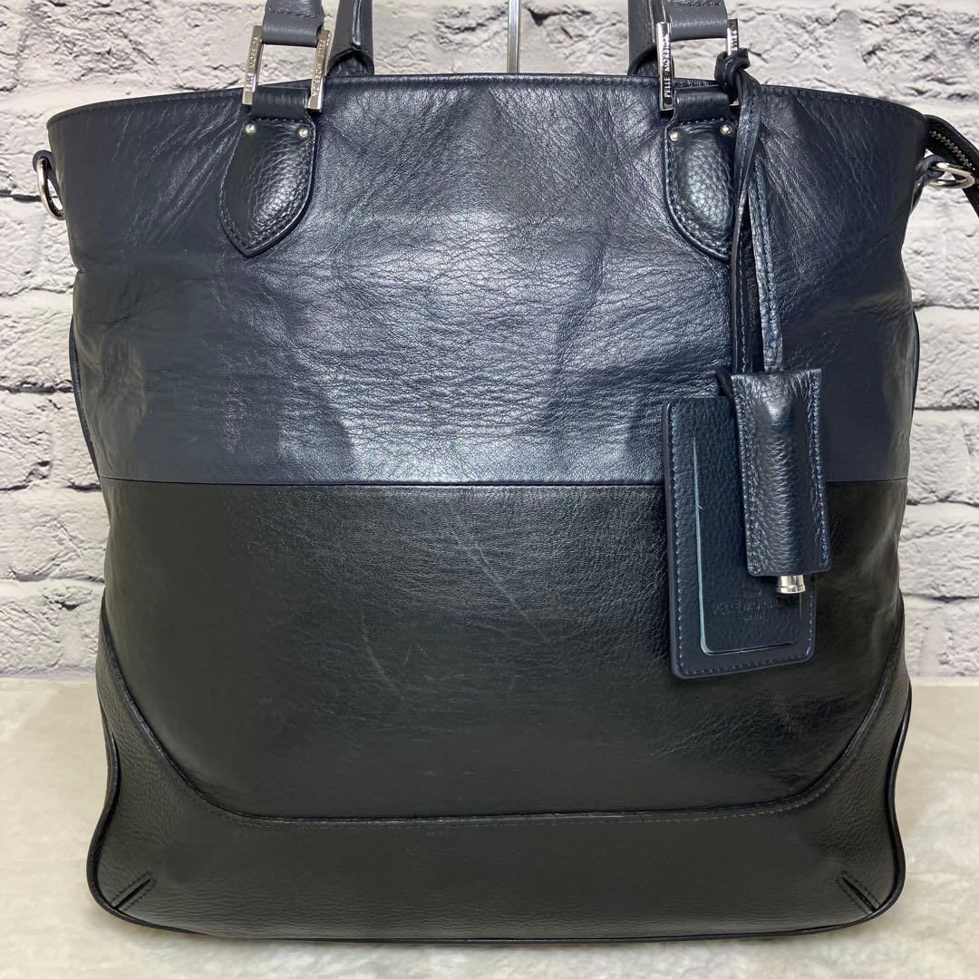 ペッレモルビダ✨メイデンボヤージュ A4 本革 レザー バイカラー トートバッグ