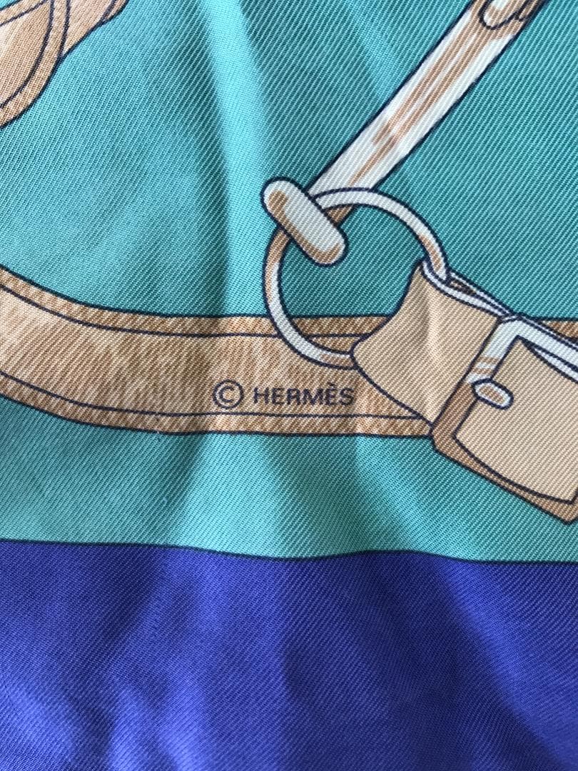 HERMES　エルメス　大判スカーフ　カレ90　黄金の拍車　488