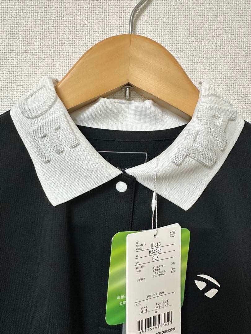 未使用タグ付き 黒ポロシャツ ゴルフウェア
