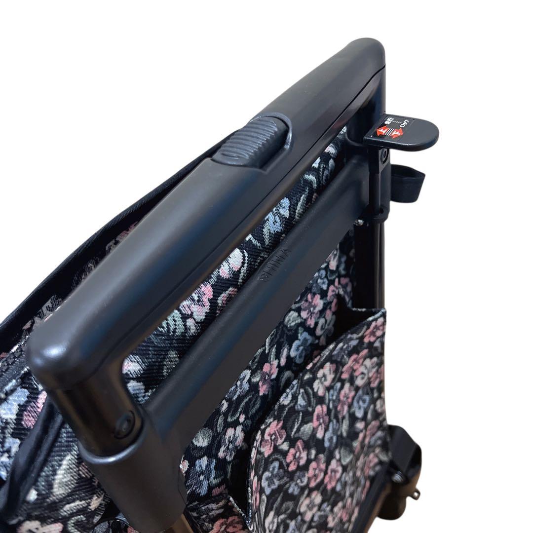 美品 島製作所 ショッピングカートサイドカー　メロディスムーズST 小花柄　軽量