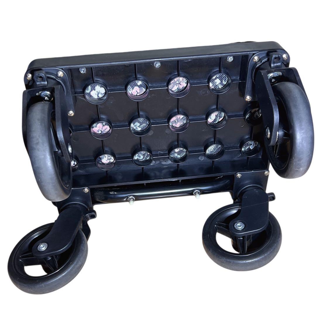 美品 島製作所 ショッピングカートサイドカー　メロディスムーズST 小花柄　軽量