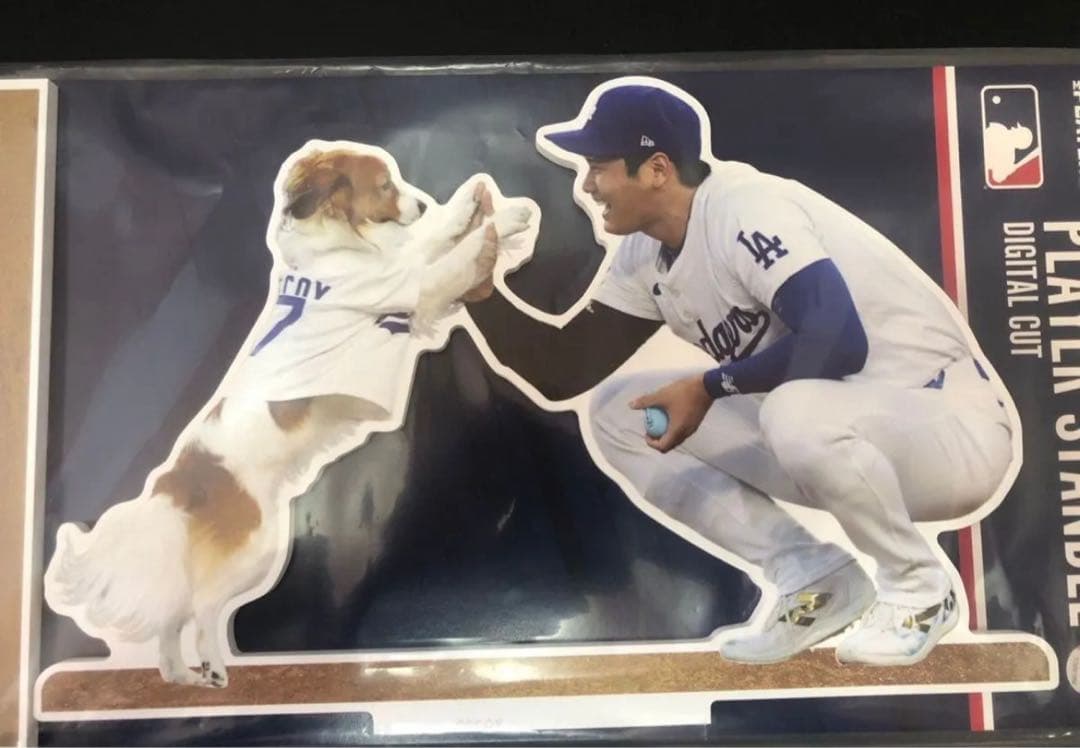 【MLB公式商品】大谷翔平 & デコピン プレイヤースタンド ドジャース始球式
