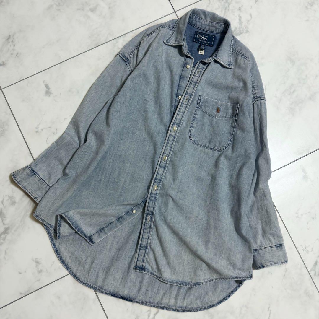 Polo Ralph Lauren オーバーサイズ コットン デニム シャツ S
