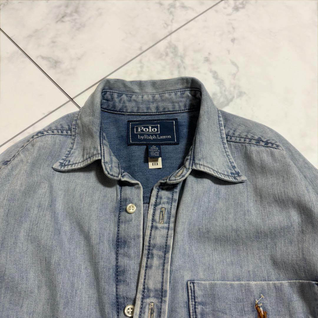 Polo Ralph Lauren オーバーサイズ コットン デニム シャツ S