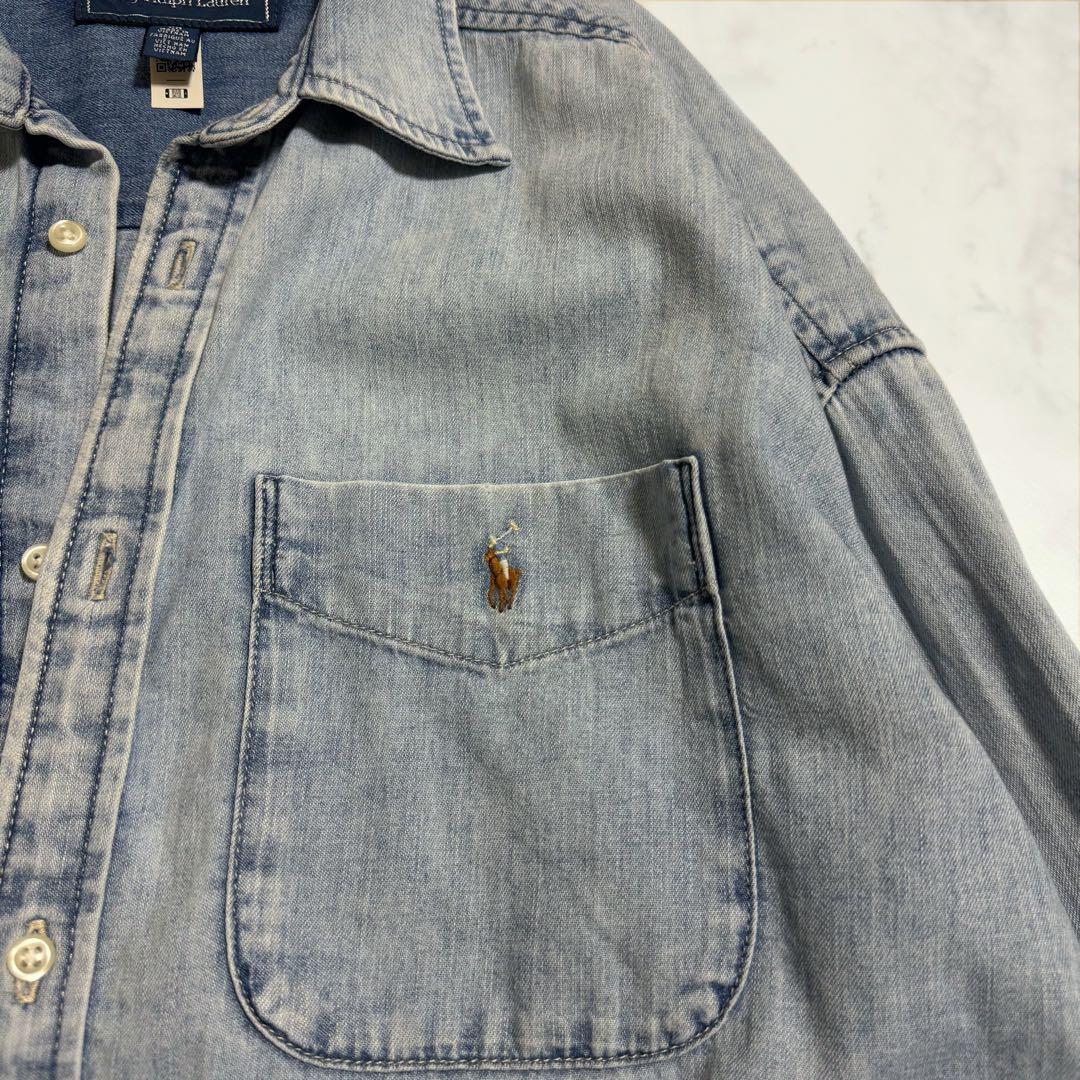 Polo Ralph Lauren オーバーサイズ コットン デニム シャツ S