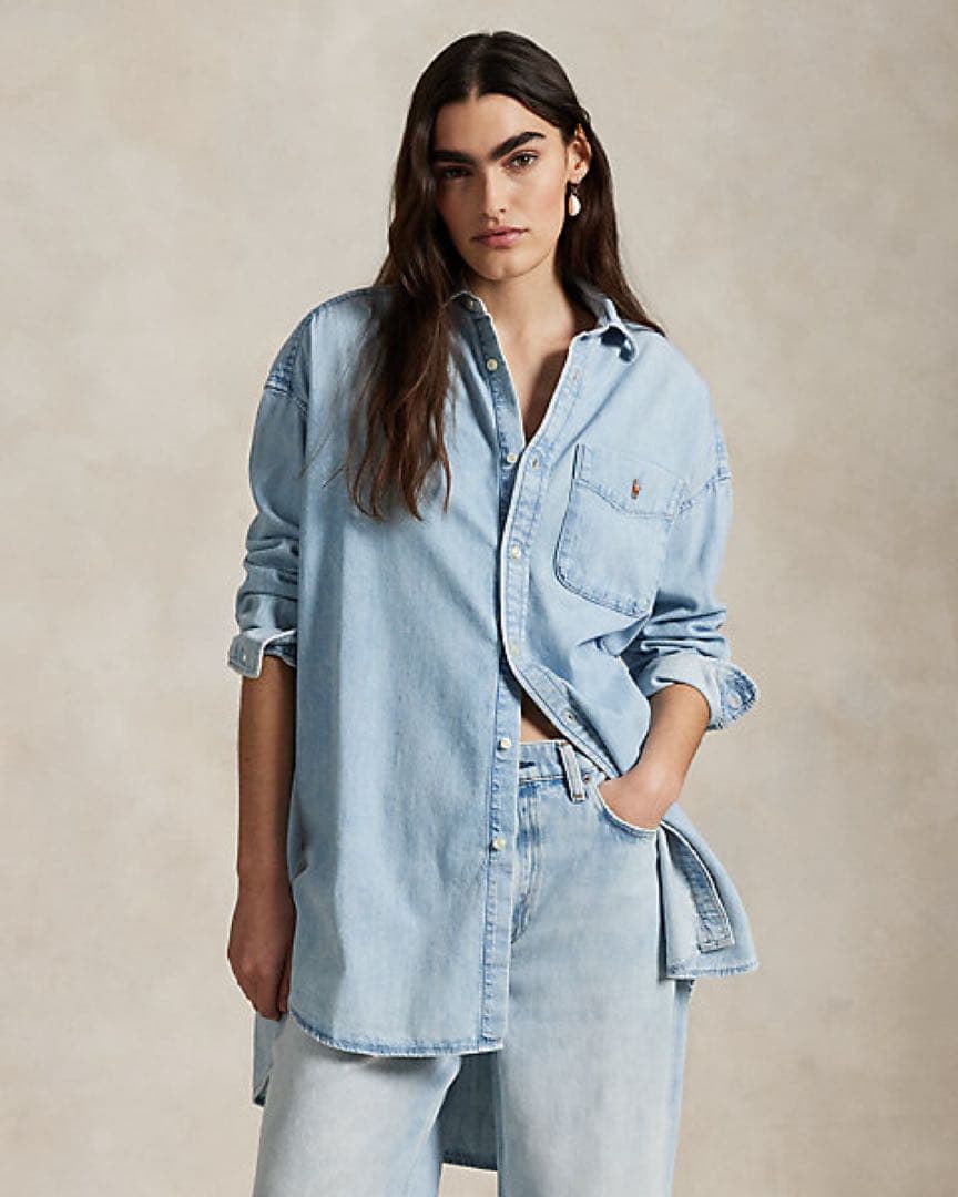 Polo Ralph Lauren オーバーサイズ コットン デニム シャツ S
