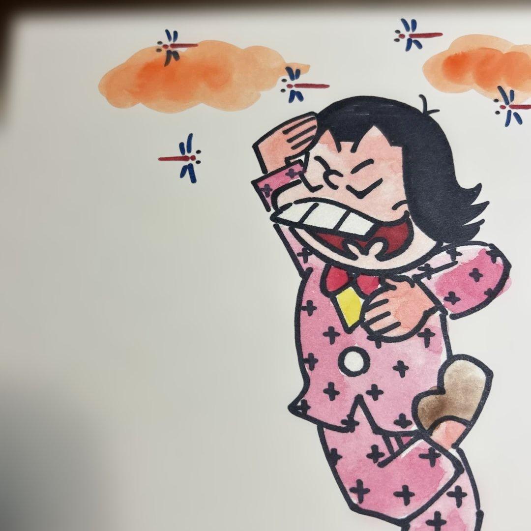 赤塚不二夫　直筆サイン色紙　イヤミ