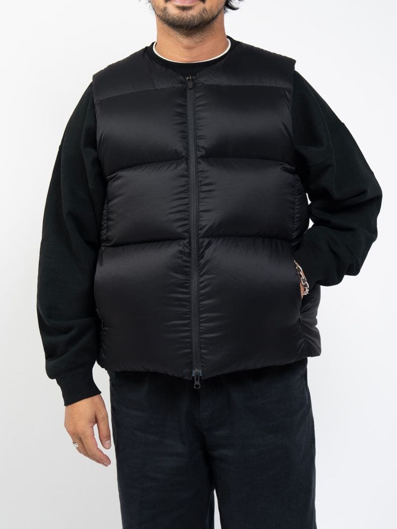 Collarless  Down Vest サイズL ovy
