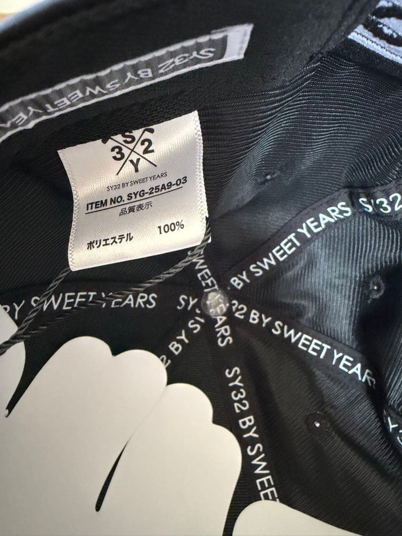 SY32 by SWEET YEARS GOLF CAP ブラック