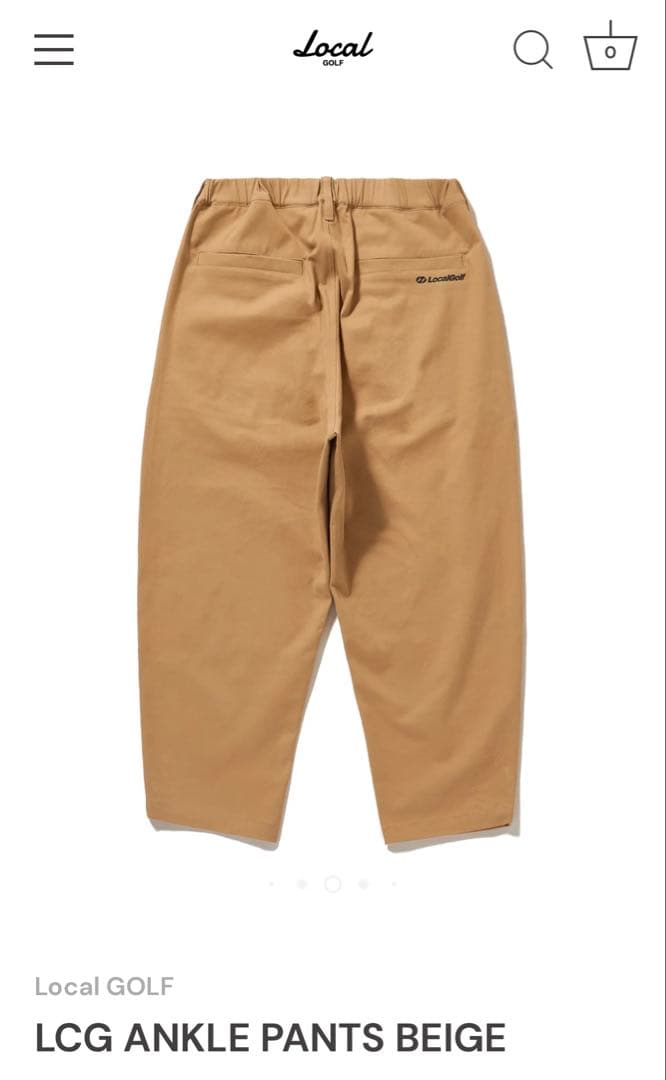 美品Local GOLF LCG ANKLE PANTS BEIGE M/L
