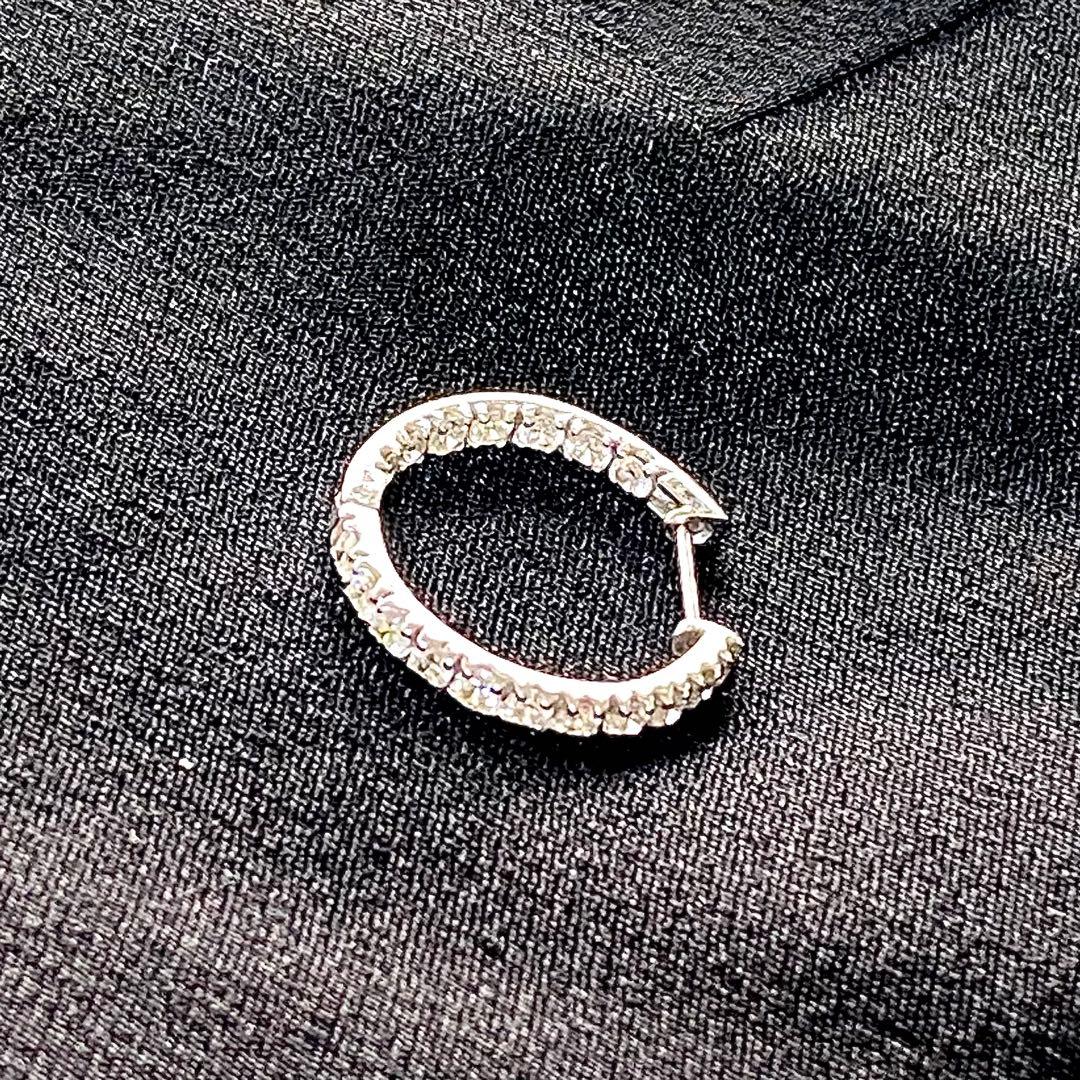 ピアス/片耳/片方/18k/ダイヤモンド/フープ/レディース/メンズ