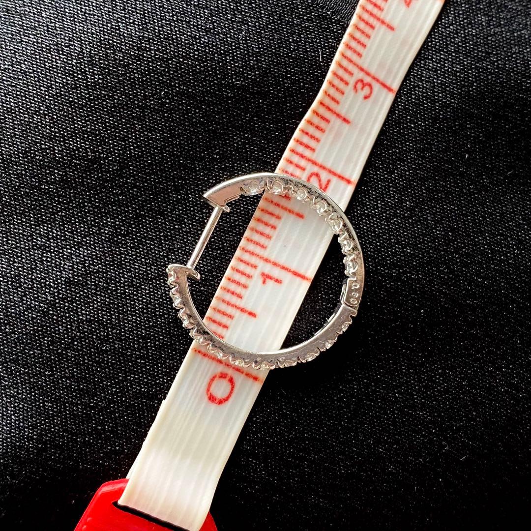 ピアス/片耳/片方/18k/ダイヤモンド/フープ/レディース/メンズ