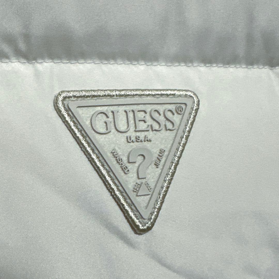 《GUESS》 ゲス (L) 美品 トライアングルロゴダウンベスト ユニセックス