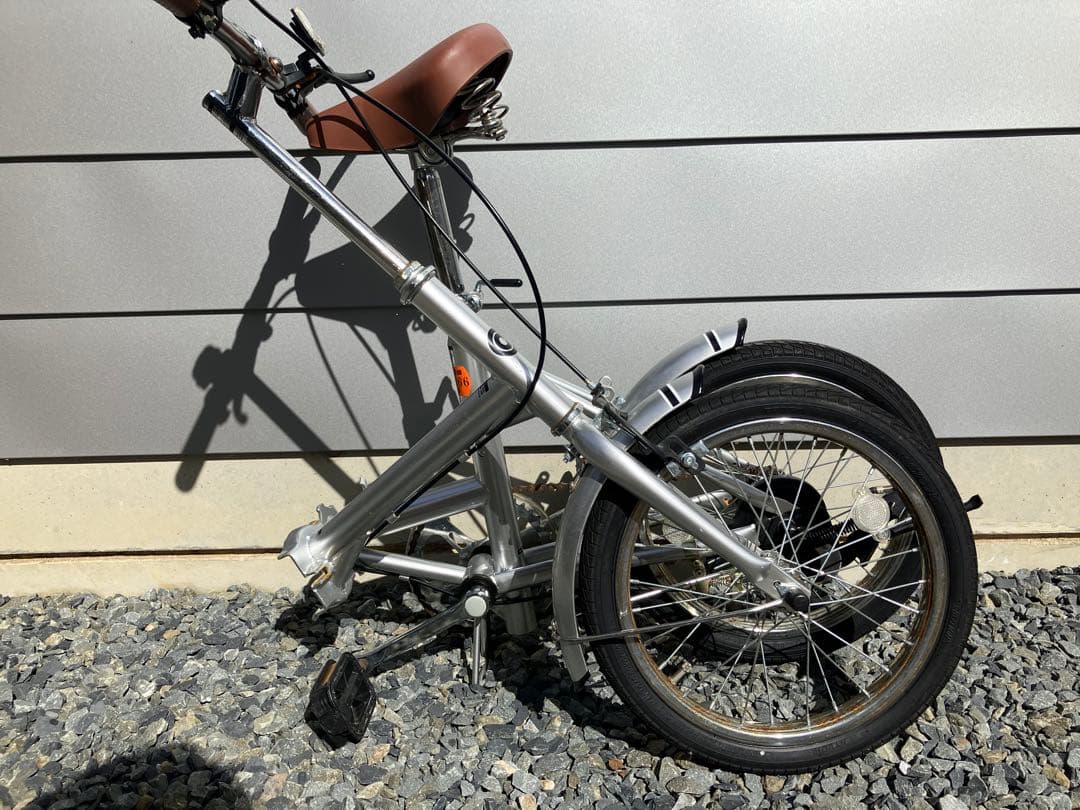 折りたたみ自転車 シルバー コンパクト16 OTOMO