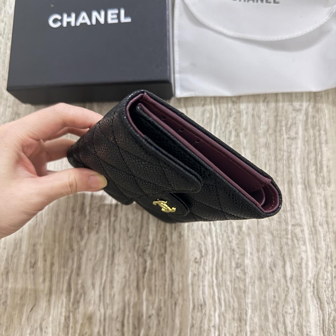 キャビアスキン　三つ折り財布　レディース　正規品
