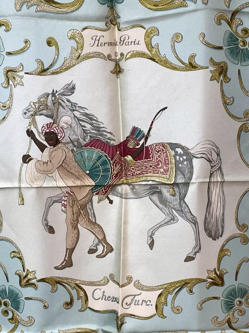 エルメス カレ90 シルクスカーフ トルコの馬 Cheval Turc