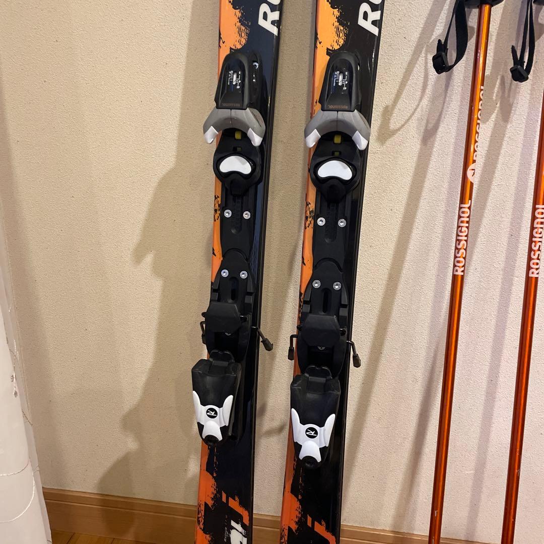 ROSSIGNOL スキー板(ビンディング付き)＆ストック　130㎝