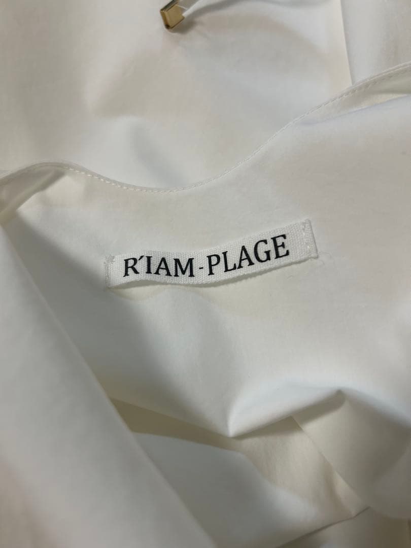 R'IAM-PLAGE ホワイト ノースリーブ ロングワンピース