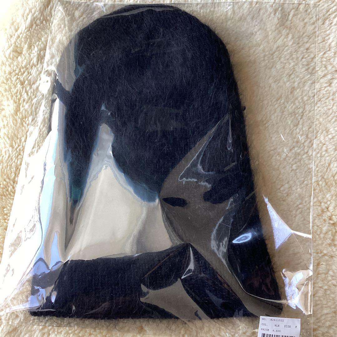 新品 トゥデイフルAngora Yarn Beanie ブラック Fサイズ