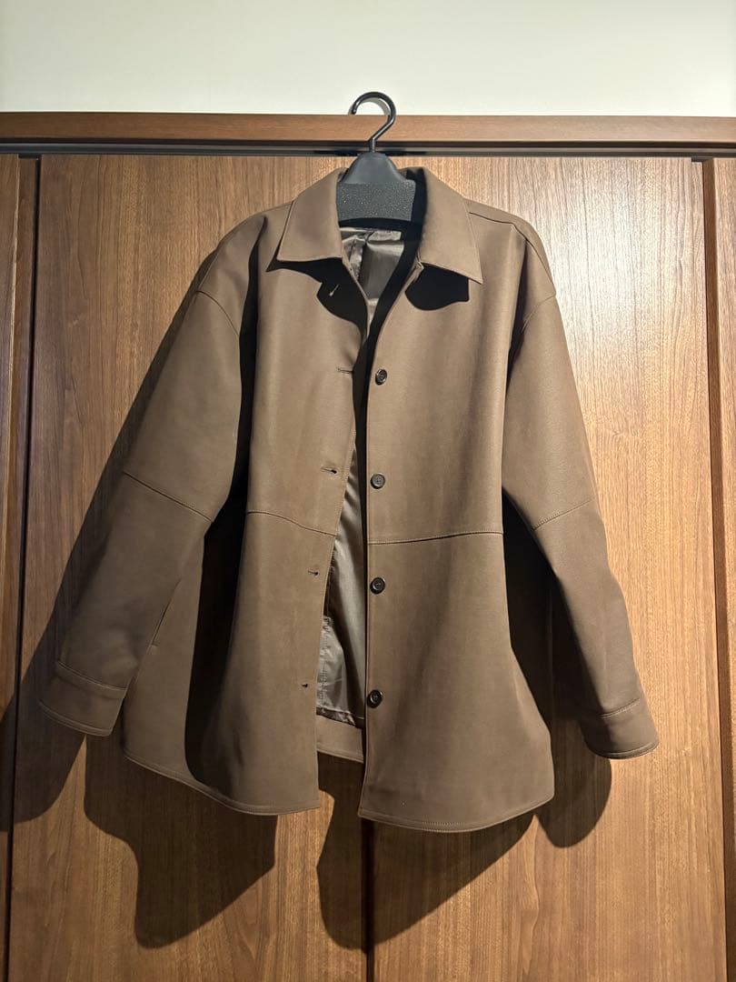 kkcloset slo ダークブラウン ボタン付きシャツジャケット