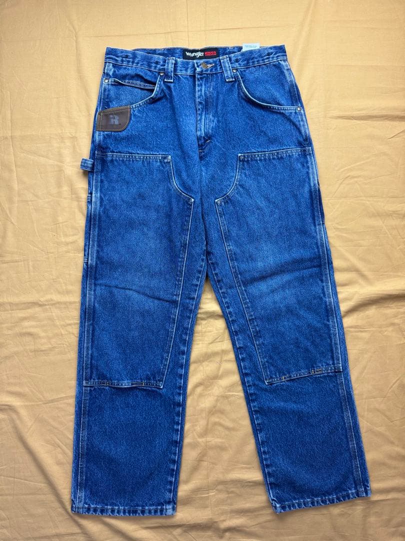 Wrangler RIGGS ダブルニー　デニム　ワークパンツ　W34 L32