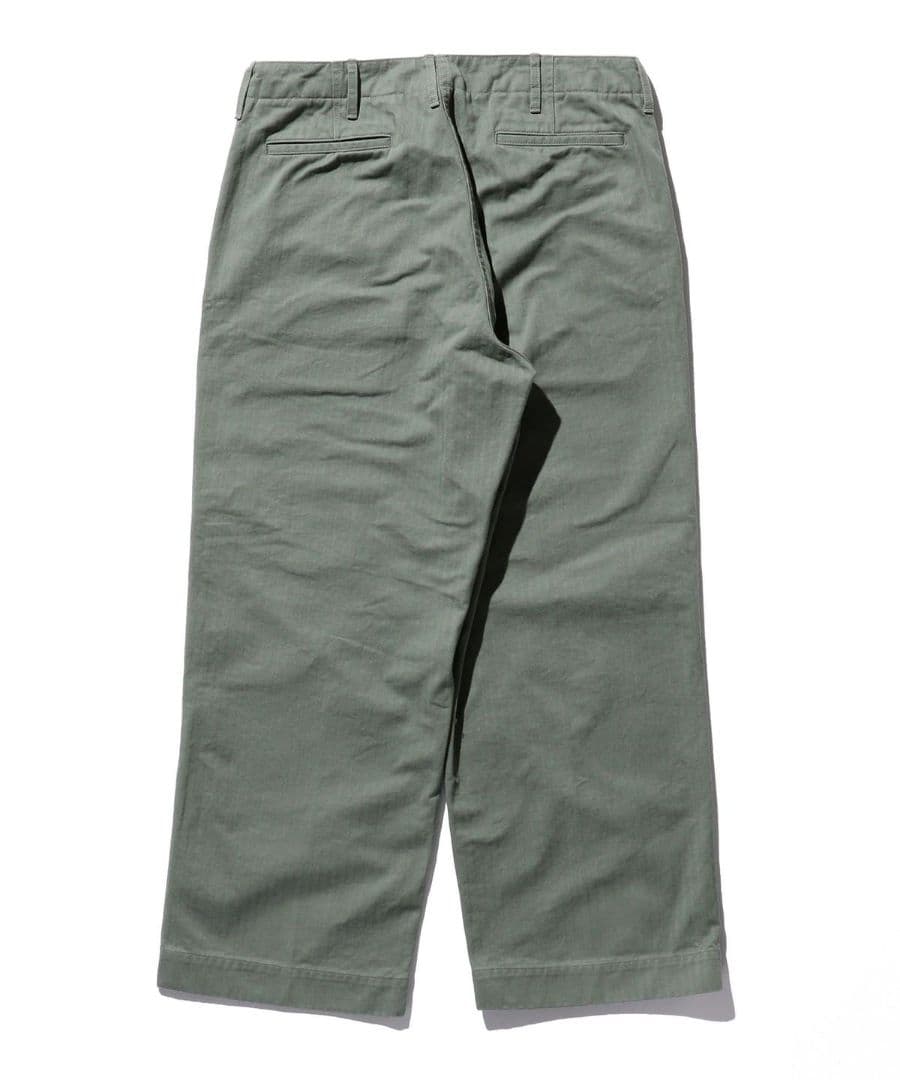 【BEAMS +】 Mil Trousers　Herringbone パンツ