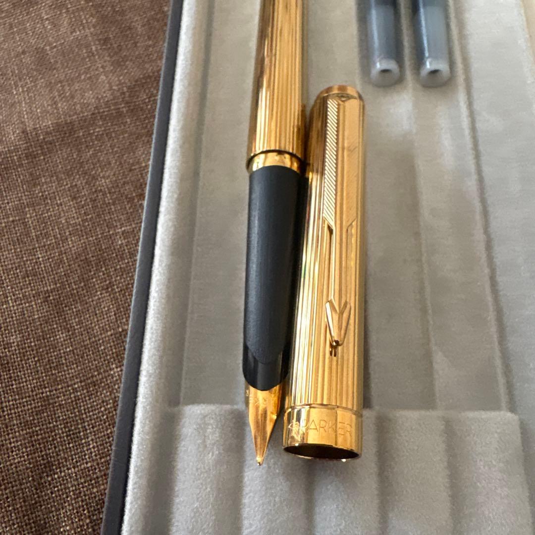 Parker ゴールド 万年筆 カートリッジセット