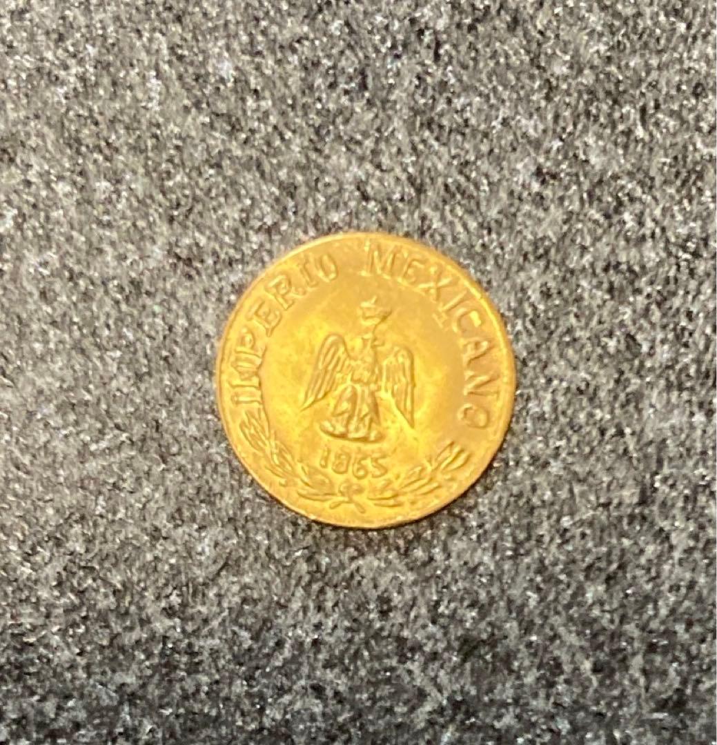 1865年 メキシコ金貨 ペソ　世界最小の金貨