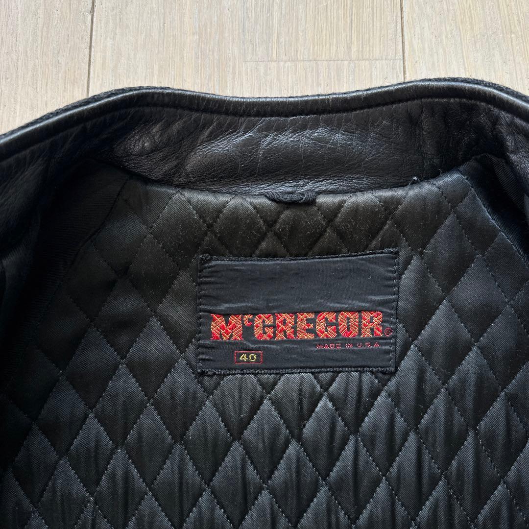 USA製 McREGOR 袖レザー ウール ジャケット マクレガー スタジャン