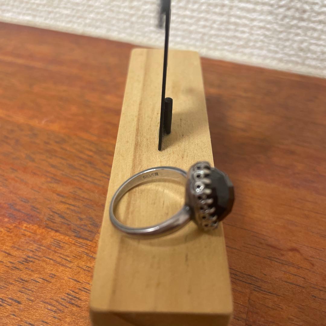 【最終値下げ】アガット　ブラックストーン シルバー925 リング