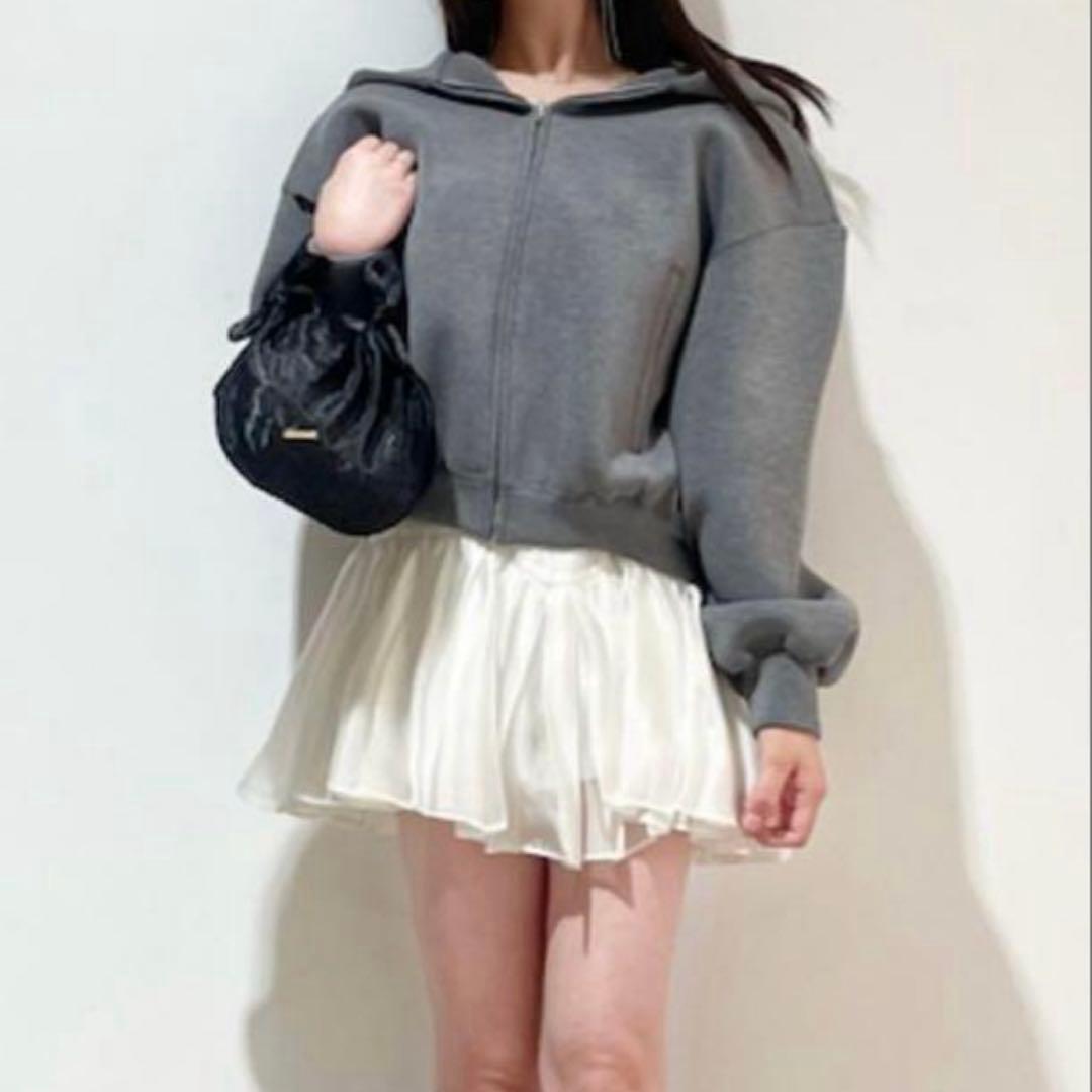 SNIDEL エンボスロゴフーディー GRAY