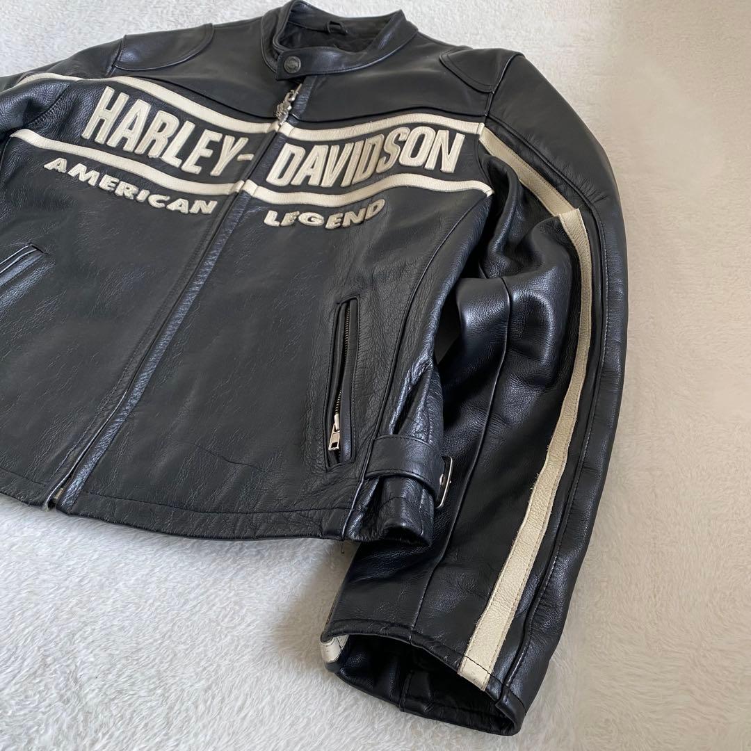 Harley-Davidson レザージャケット　ライダース　本革　黒　XL