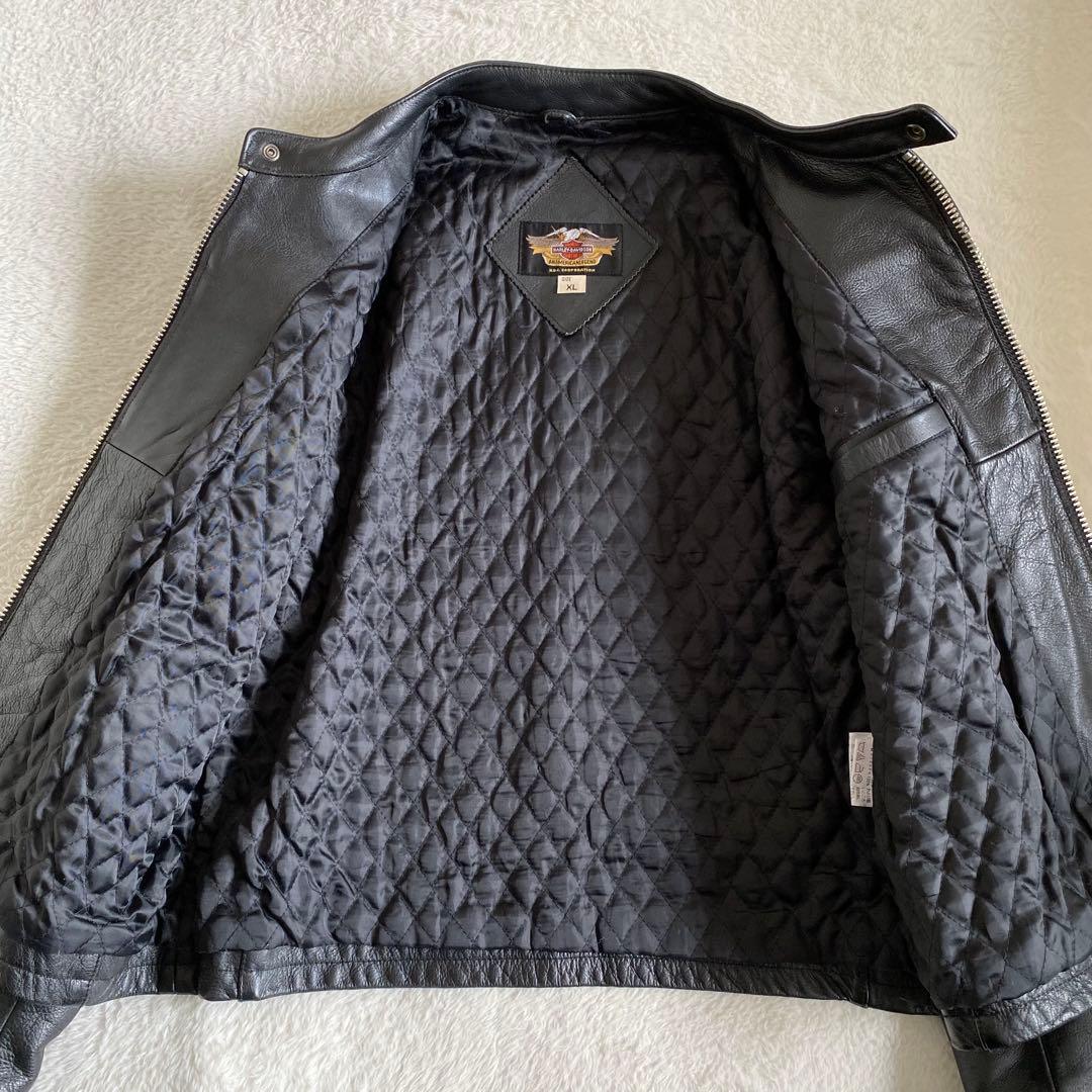 Harley-Davidson レザージャケット　ライダース　本革　黒　XL