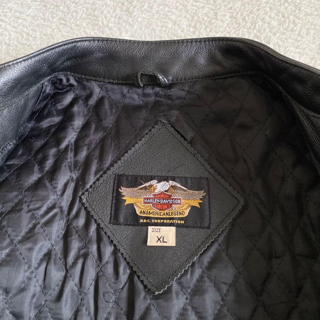 Harley-Davidson レザージャケット　ライダース　本革　黒　XL