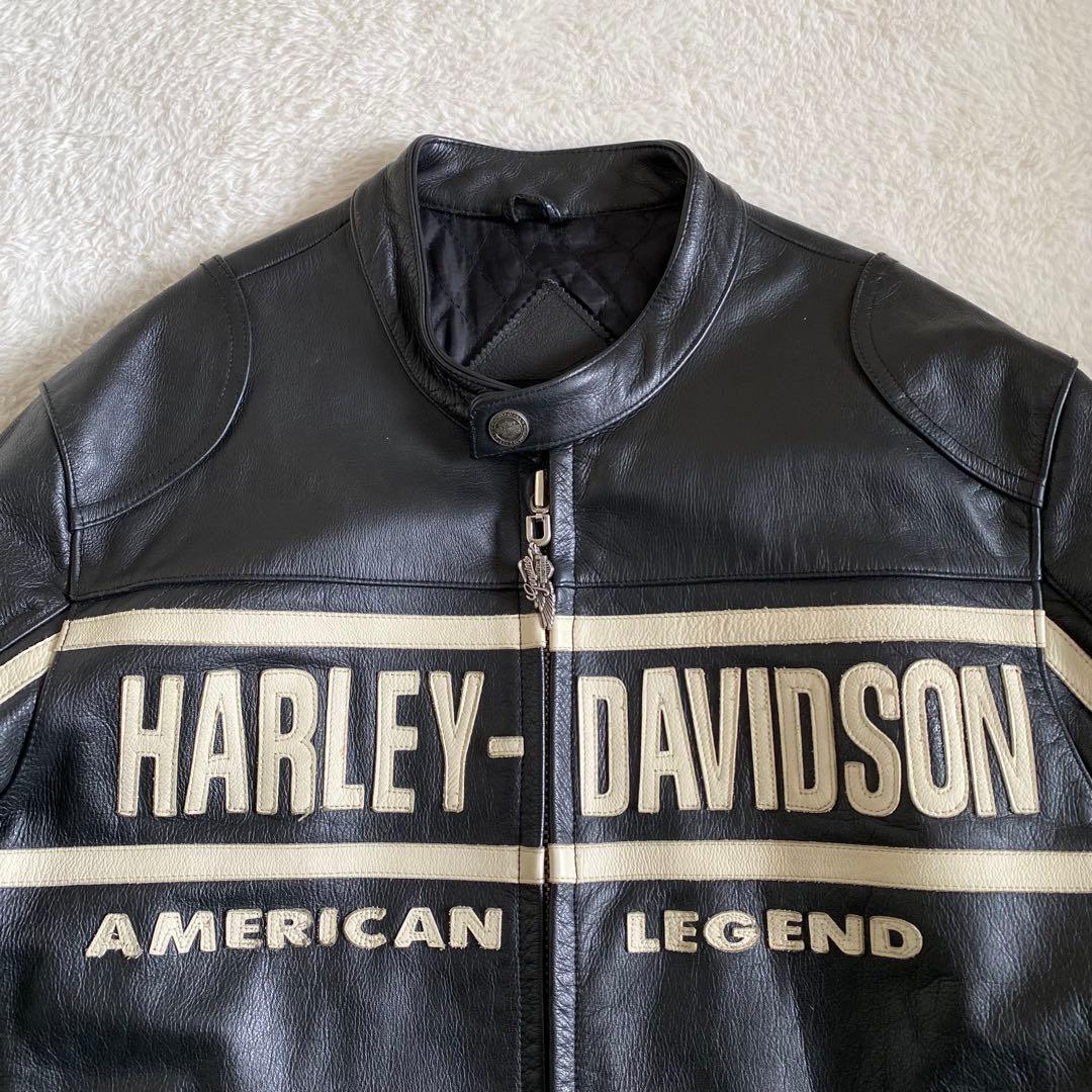 Harley-Davidson レザージャケット　ライダース　本革　黒　XL