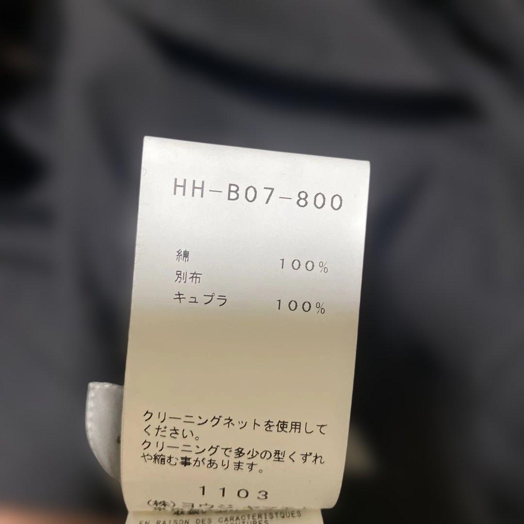 ヨウジヤマモト 異素材切替ストライプシャツコート