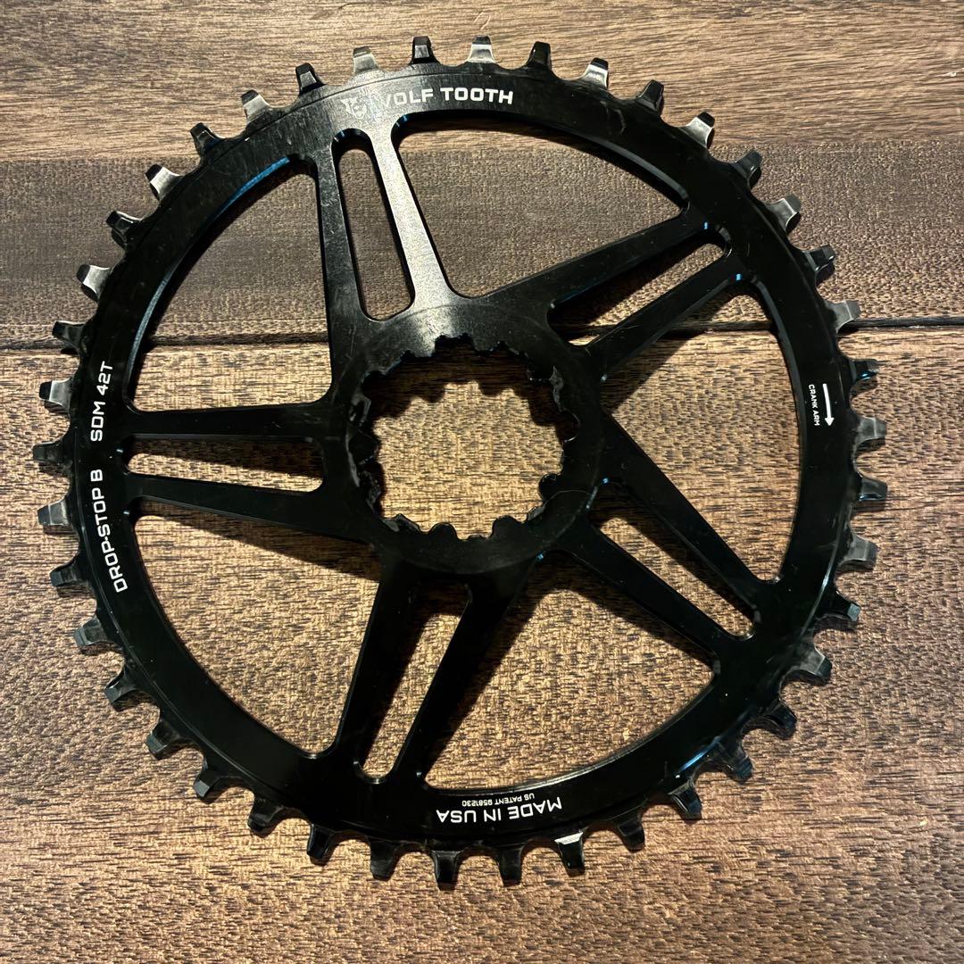 WOLF TOOTH DROPSTOP B 42T ブラックチェーンリング