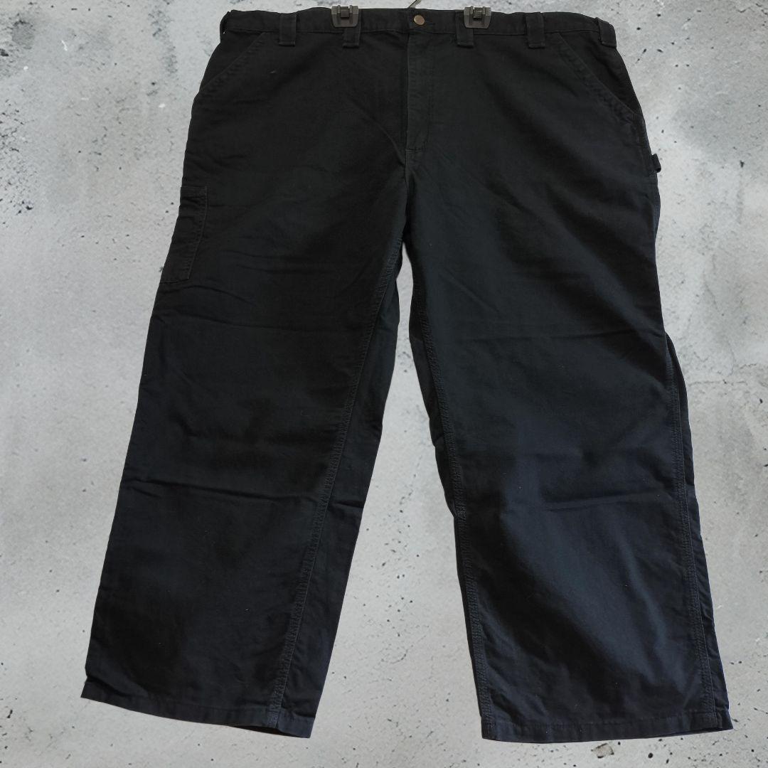★カーハート　carhartt　ペインター　ワークパンツ　ブラック　極太　W48