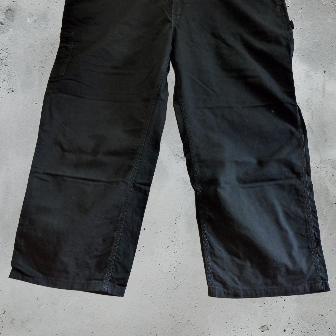 ★カーハート　carhartt　ペインター　ワークパンツ　ブラック　極太　W48