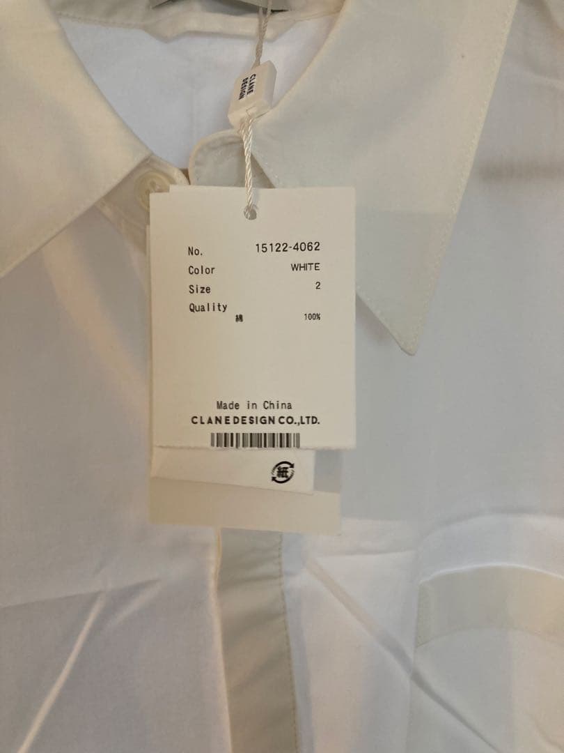 CLANE オーバーシャツ - C OVER SHIRT - WHITE