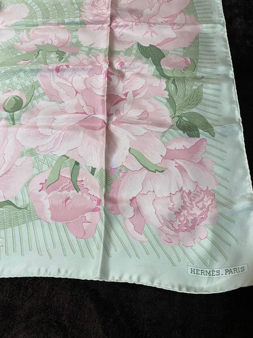 エルメス HERMES カレ90 les pivoines 芍薬