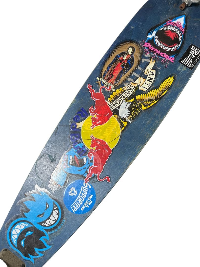 ロングスケートボード アートデザイン グラフィック 中古 クルーザー　117cm