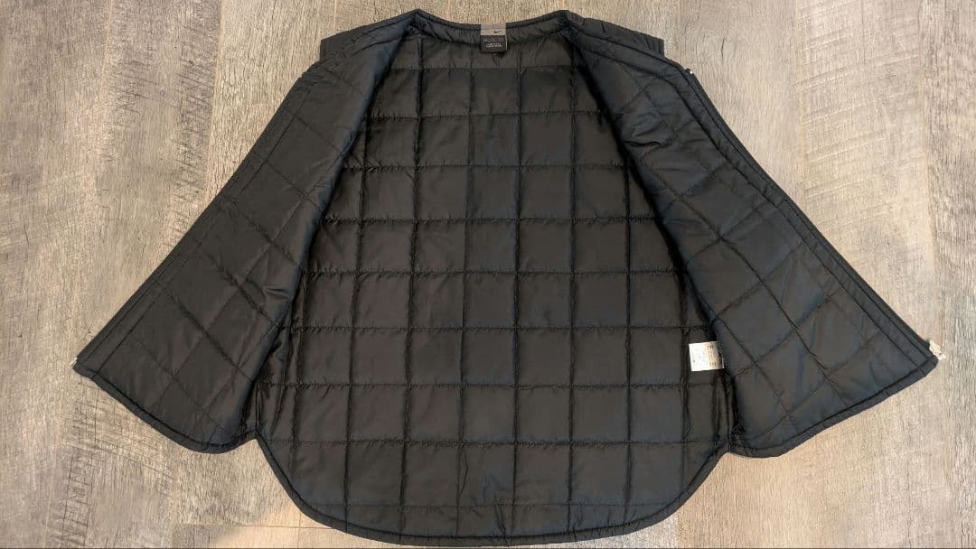 【希少/00s】NIKE ナイキ Vネック キルティング ベスト ブラック M