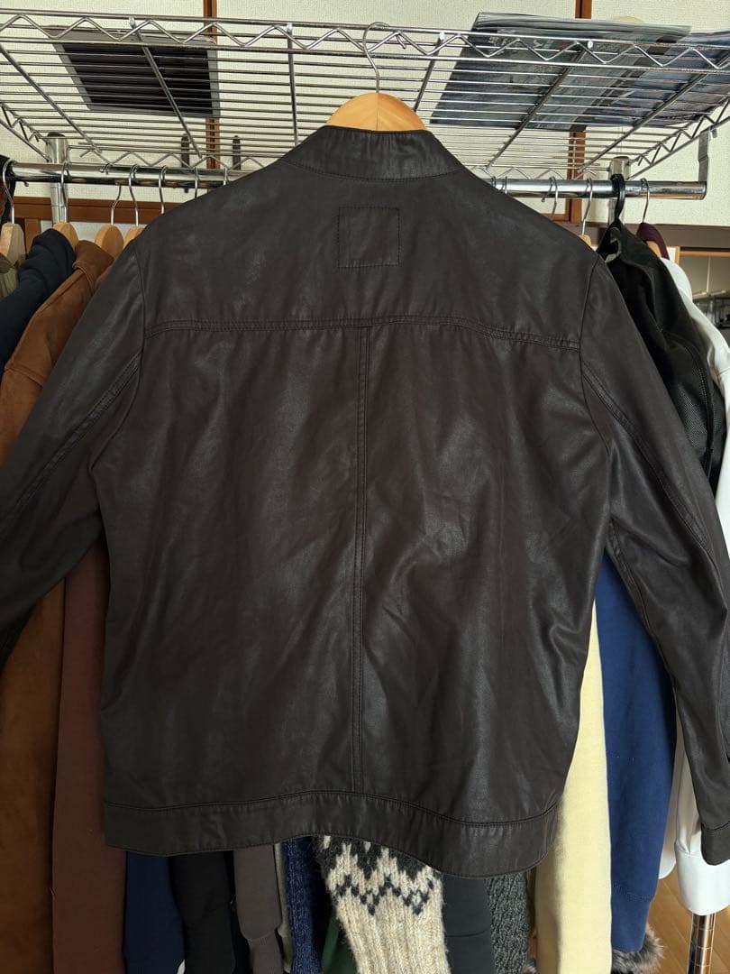 OLDGap ライダースジャケットL ブラック　ポリナイロン薄手