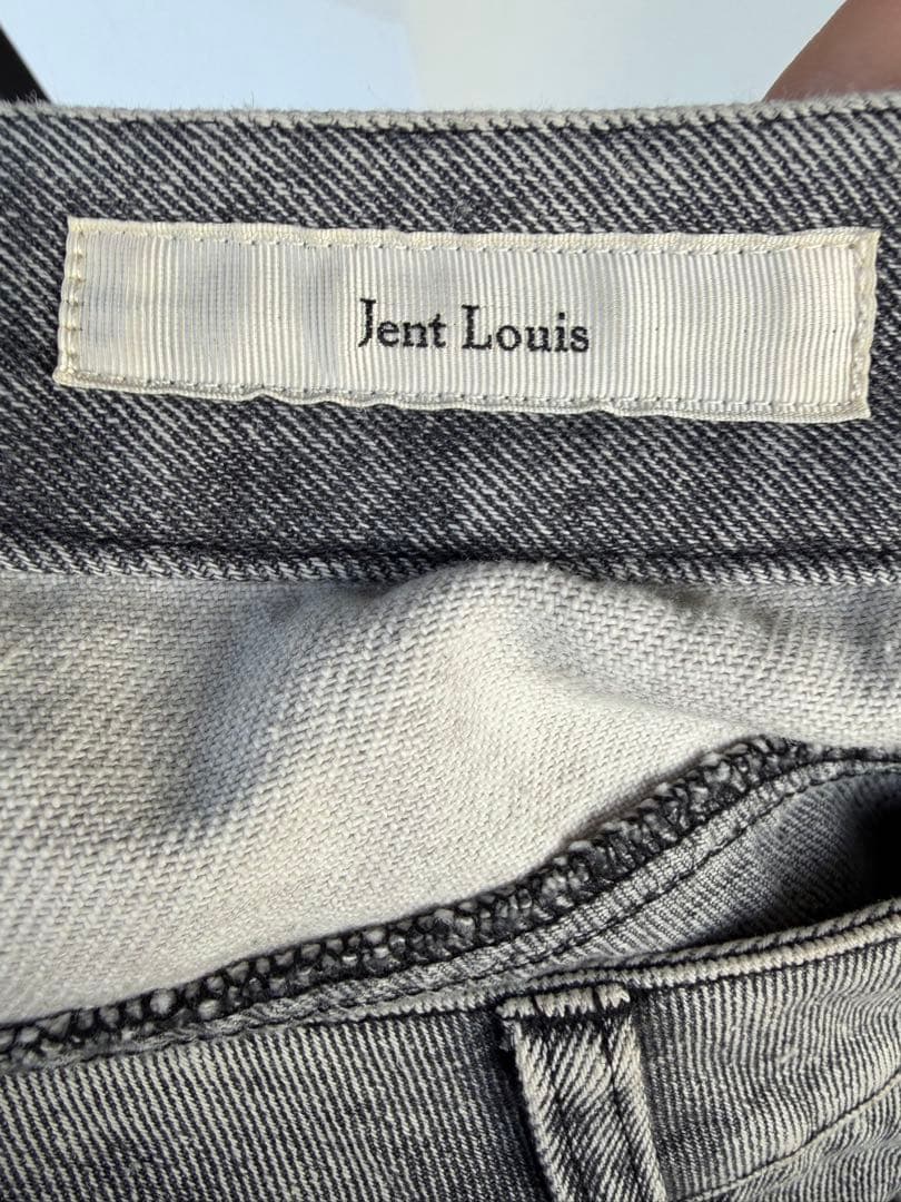 Jent Louis ブーツカットデニム グレー・ホワイト