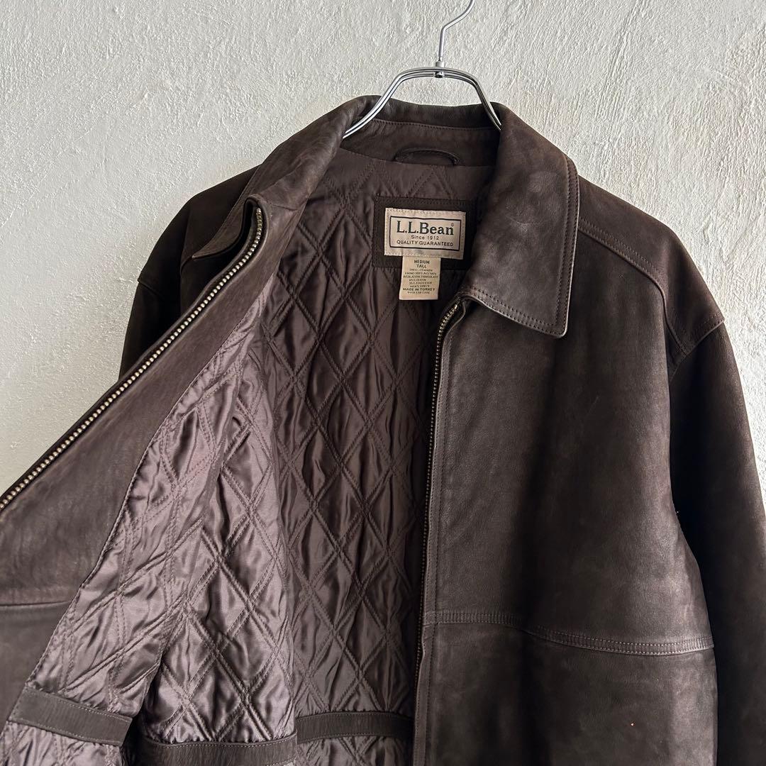 ★00S L.L.Bean スエード レザージャケット ブラウン エルエルビーン