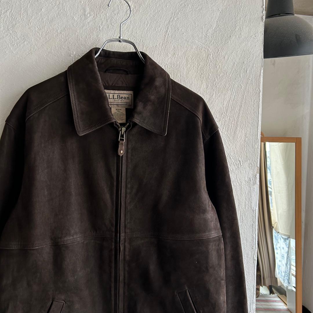 ★00S L.L.Bean スエード レザージャケット ブラウン エルエルビーン