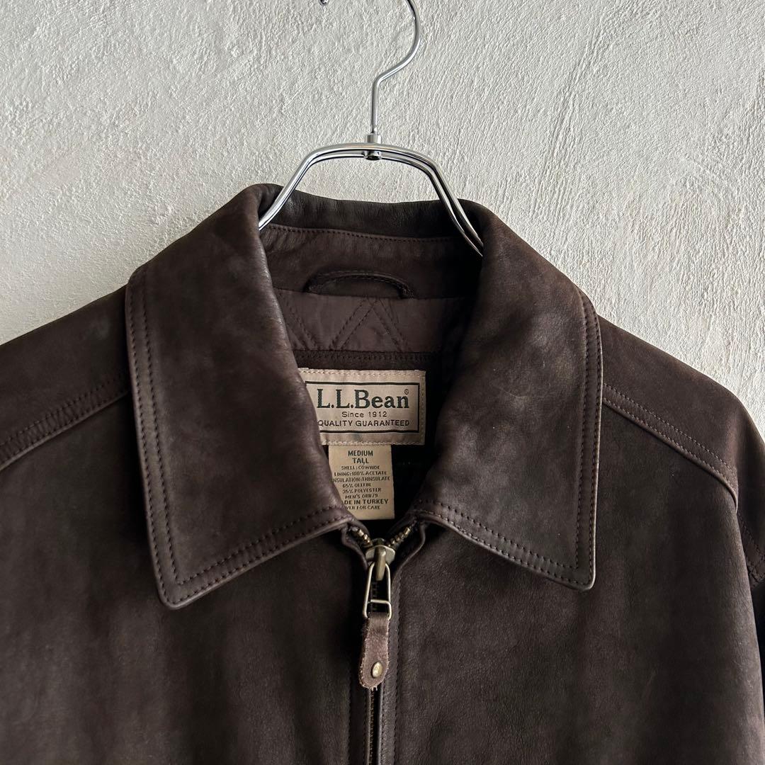 ★00S L.L.Bean スエード レザージャケット ブラウン エルエルビーン