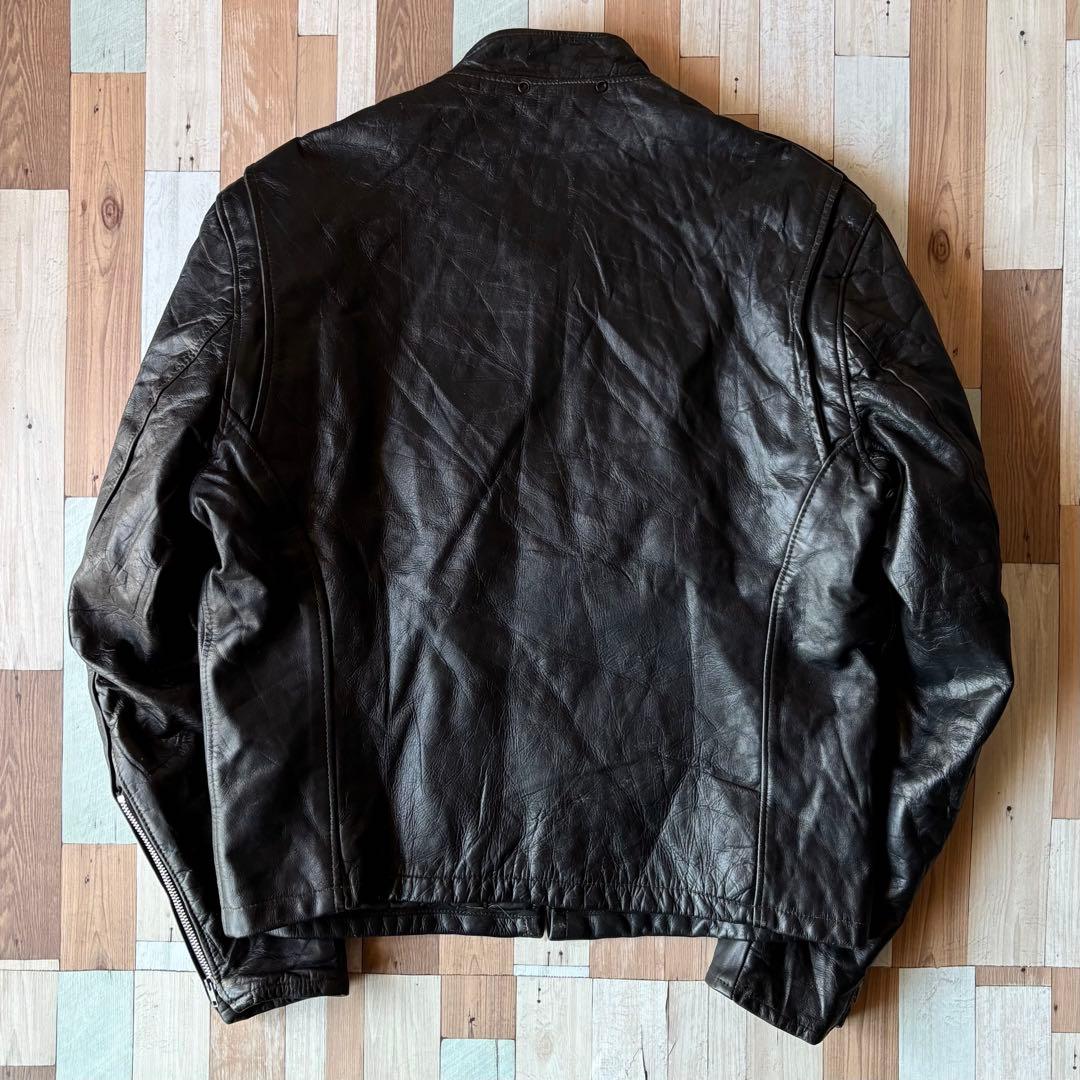 60s ヴィンテージ ステアハイドレザー シングルライダースジャケット 革ジャン