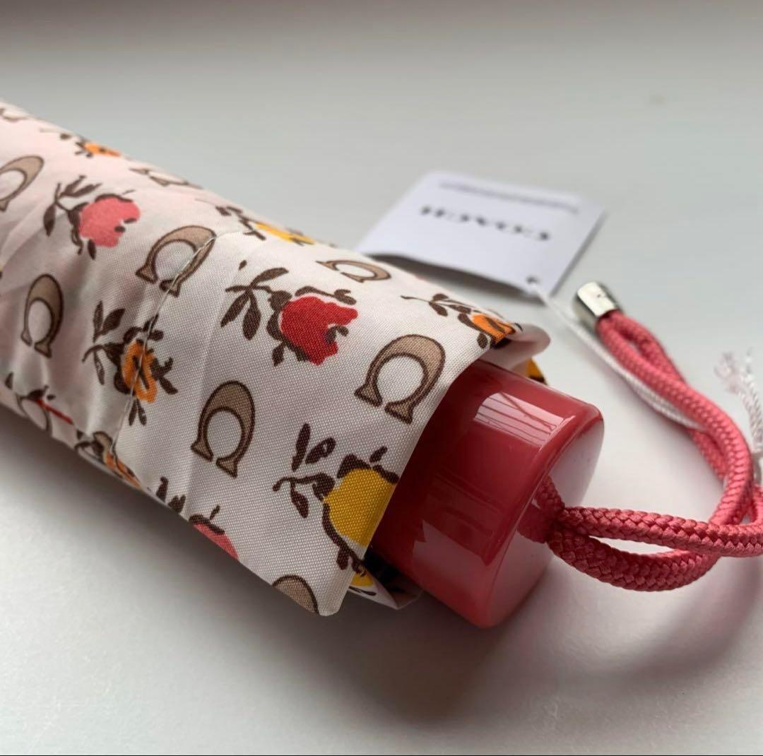 COACH 折りたたみ傘 花柄 ピンク 新品未使用品